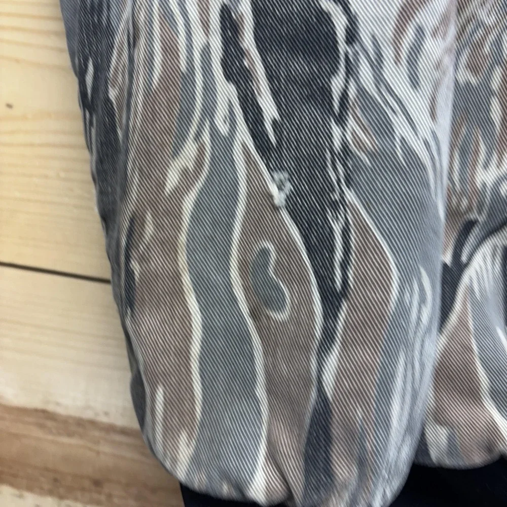 Vintage Viking Bomber Jacket Mens Medium Brown Tiger Stripe Camo Quilted Hunting